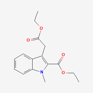 molecular formula C16H19NO4 B2552074 Ethyl 3-(2-ethoxy-2-oxoethyl)-1-methyl-1H-indole-2-carboxylate CAS No. 132623-08-6
