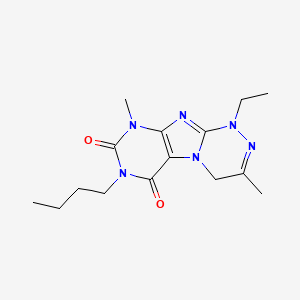 molecular formula C15H22N6O2 B2552103 7-butyl-1-ethyl-3,9-dimethyl-4H-purino[8,7-c][1,2,4]triazine-6,8-dione CAS No. 923435-99-8