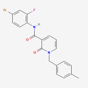 molecular formula C20H16BrFN2O2 B2552122 N-(4-bromo-2-fluorophenyl)-1-[(4-methylphenyl)methyl]-2-oxo-1,2-dihydropyridine-3-carboxamide CAS No. 946331-15-3