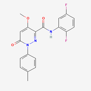 molecular formula C19H15F2N3O3 B2552123 N-(2,5-difluorophenyl)-4-methoxy-1-(4-methylphenyl)-6-oxo-1,6-dihydropyridazine-3-carboxamide CAS No. 941927-07-7