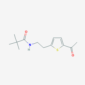 molecular formula C13H19NO2S B2552126 N-(2-(5-acetylthiophen-2-yl)ethyl)pivalamide CAS No. 2034347-43-6