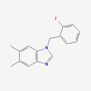 1-[(2-Fluorophenyl)methyl]-5,6-dimethylbenzimidazole
