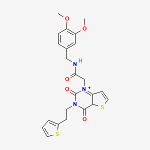 N-[(3,4-dimethoxyphenyl)methyl]-2-{2,4-dioxo-3-[2-(thiophen-2-yl)ethyl]-1H,2H,3H,4H-thieno[3,2-d]pyrimidin-1-yl}acetamide