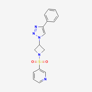 3-((3-(4-phenyl-1H-1,2,3-triazol-1-yl)azetidin-1-yl)sulfonyl)pyridine