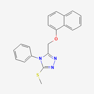 3-(methylsulfanyl)-5-[(1-naphthyloxy)methyl]-4-phenyl-4H-1,2,4-triazole