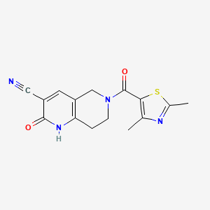 6-(2,4-Dimethylthiazole-5-carbonyl)-2-oxo-1,2,5,6,7,8-hexahydro-1,6-naphthyridine-3-carbonitrile