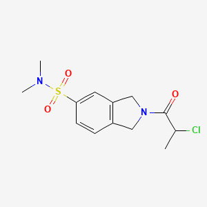 2-(2-Chloropropanoyl)-N,N-dimethyl-1,3-dihydroisoindole-5-sulfonamide