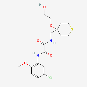 N1-(5-chloro-2-methoxyphenyl)-N2-((4-(2-hydroxyethoxy)tetrahydro-2H-thiopyran-4-yl)methyl)oxalamide