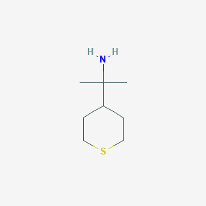 molecular formula C8H17NS B2552176 2-(Thian-4-yl)propan-2-amine CAS No. 1368183-05-4