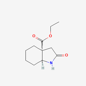 molecular formula C11H17NO3 B2552248 Ethyl (3aR,7aS)-2-oxo-3,4,5,6,7,7a-hexahydro-1H-indole-3a-carboxylate CAS No. 57475-26-0
