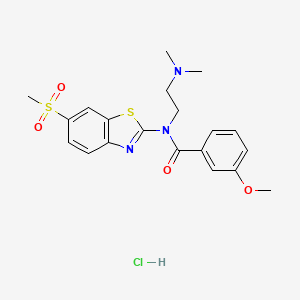 N-(2-(dimethylamino)ethyl)-3-methoxy-N-(6-(methylsulfonyl)benzo[d]thiazol-2-yl)benzamide hydrochloride