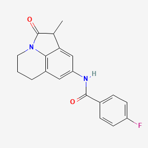4-fluoro-N-(1-methyl-2-oxo-2,4,5,6-tetrahydro-1H-pyrrolo[3,2,1-ij]quinolin-8-yl)benzamide