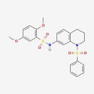 2,5-dimethoxy-N-(1-(phenylsulfonyl)-1,2,3,4-tetrahydroquinolin-7-yl)benzenesulfonamide