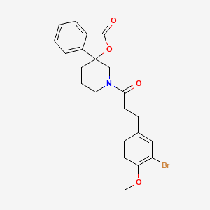 1'-[3-(3-Bromo-4-methoxyphenyl)propanoyl]spiro[2-benzofuran-3,3'-piperidine]-1-one