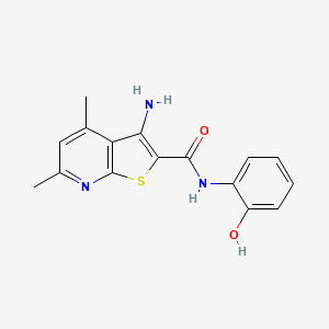 3-amino-N-(2-hydroxyphenyl)-4,6-dimethylthieno[2,3-b]pyridine-2-carboxamide