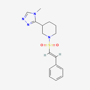 3-(4-methyl-1,2,4-triazol-3-yl)-1-[(E)-2-phenylethenyl]sulfonylpiperidine