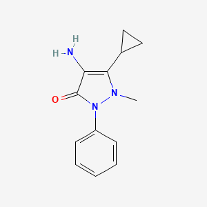 4-Amino-5-cyclopropyl-1-methyl-2-phenylpyrazol-3-one