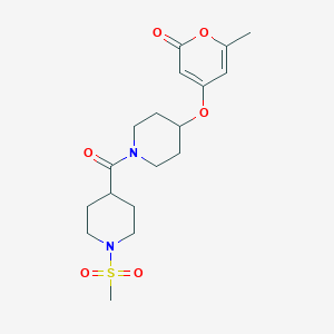 6-methyl-4-((1-(1-(methylsulfonyl)piperidine-4-carbonyl)piperidin-4-yl)oxy)-2H-pyran-2-one