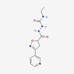 N-ethyl-2-{[3-(3-pyridinyl)-4,5-dihydro-5-isoxazolyl]carbonyl}-1-hydrazinecarboxamide