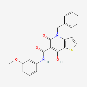 4-benzyl-7-hydroxy-N-(3-methoxyphenyl)-5-oxo-4,5-dihydrothieno[3,2-b]pyridine-6-carboxamide