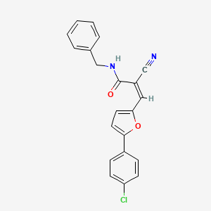 (Z)-N-Benzyl-3-[5-(4-chlorophenyl)furan-2-yl]-2-cyanoprop-2-enamide