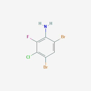 molecular formula C6H3Br2ClFN B2552290 4,6-Dibromo-3-chloro-2-fluoroaniline CAS No. 1820717-44-9
