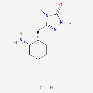 5-[[(1S,2S)-2-Aminocyclohexyl]methyl]-2,4-dimethyl-1,2,4-triazol-3-one;hydrochloride
