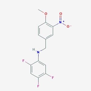 2,4,5-trifluoro-N-[(4-methoxy-3-nitrophenyl)methyl]aniline