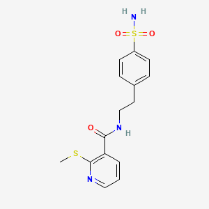 2-methylsulfanyl-N-[2-(4-sulfamoylphenyl)ethyl]pyridine-3-carboxamide