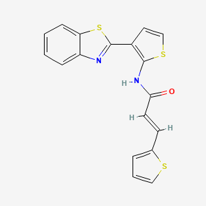 (E)-N-(3-(benzo[d]thiazol-2-yl)thiophen-2-yl)-3-(thiophen-2-yl)acrylamide