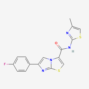 6-(4-fluorophenyl)-N-(4-methylthiazol-2-yl)imidazo[2,1-b]thiazole-3-carboxamide
