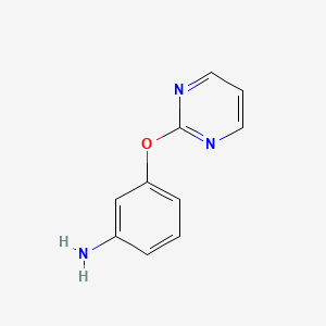 molecular formula C10H9N3O B2552337 3-(Pyrimidin-2-yloxy)aniline CAS No. 176032-34-1