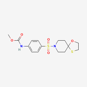 Methyl (4-(1-oxa-4-thia-8-azaspiro[4.5]decan-8-ylsulfonyl)phenyl)carbamate