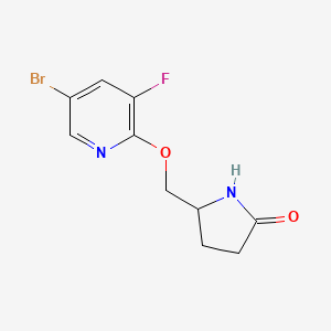 5-{[(5-Bromo-3-fluoropyridin-2-yl)oxy]methyl}pyrrolidin-2-one