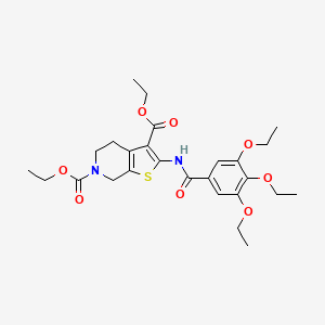 B2552345 diethyl 2-(3,4,5-triethoxybenzamido)-4,5-dihydrothieno[2,3-c]pyridine-3,6(7H)-dicarboxylate CAS No. 864926-78-3