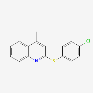 2-(4-Chlorophenyl)sulfanyl-4-methylquinoline