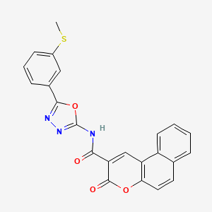 N-(5-(3-(methylthio)phenyl)-1,3,4-oxadiazol-2-yl)-3-oxo-3H-benzo[f]chromene-2-carboxamide