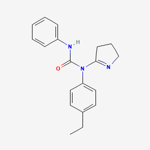 molecular formula C19H21N3O B2552365 1-(3,4-dihydro-2H-pyrrol-5-yl)-1-(4-ethylphenyl)-3-phenylurea CAS No. 886902-34-7