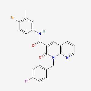 molecular formula C23H17BrFN3O2 B2552370 N-(4-bromo-3-methylphenyl)-1-[(4-fluorophenyl)methyl]-2-oxo-1,2-dihydro-1,8-naphthyridine-3-carboxamide CAS No. 1005306-09-1