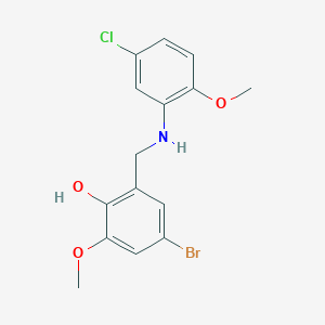 4-Bromo-2-[(5-chloro-2-methoxyanilino)methyl]-6-methoxybenzenol