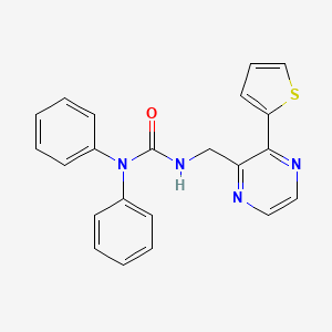 1,1-Diphenyl-3-((3-(thiophen-2-yl)pyrazin-2-yl)methyl)urea