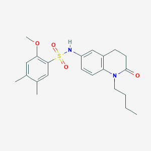 molecular formula C22H28N2O4S B2552378 N-(1-butyl-2-oxo-1,2,3,4-tetrahydroquinolin-6-yl)-2-methoxy-4,5-dimethylbenzene-1-sulfonamide CAS No. 950464-87-6