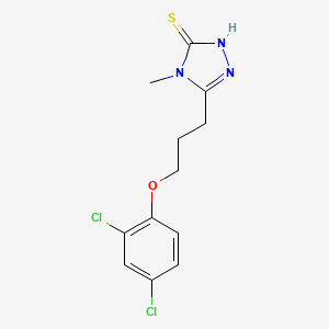 molecular formula C12H13Cl2N3OS B2552398 5-[3-(2,4-dichlorophenoxy)propyl]-4-methyl-4H-1,2,4-triazole-3-thiol CAS No. 792941-79-8