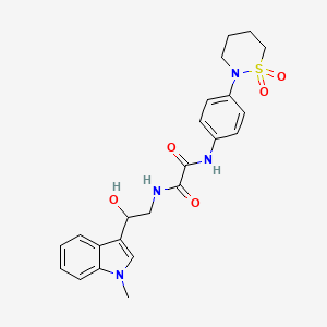 N1-(4-(1,1-dioxido-1,2-thiazinan-2-yl)phenyl)-N2-(2-hydroxy-2-(1-methyl-1H-indol-3-yl)ethyl)oxalamide