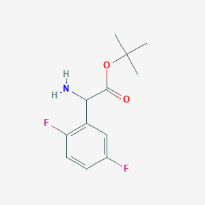 molecular formula C12H15F2NO2 B2552425 Tert-butyl 2-amino-2-(2,5-difluorophenyl)acetate CAS No. 2248274-16-8