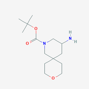 molecular formula C14H26N2O3 B2552437 tert-Butyl 4-amino-9-oxa-2-azaspiro[5.5]undecane-2-carboxylate CAS No. 2095410-40-3