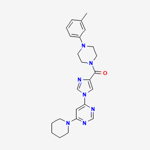 [4-(3-methylphenyl)piperazino][1-(6-piperidino-4-pyrimidinyl)-1H-imidazol-4-yl]methanone