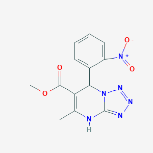 molecular formula C13H12N6O4 B255244 METHYL 5-METHYL-7-(2-NITROPHENYL)-4H,7H-[1,2,3,4]TETRAZOLO[1,5-A]PYRIMIDINE-6-CARBOXYLATE 
