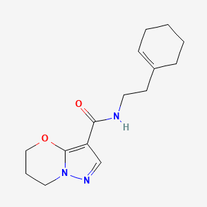N-(2-(cyclohex-1-en-1-yl)ethyl)-6,7-dihydro-5H-pyrazolo[5,1-b][1,3]oxazine-3-carboxamide