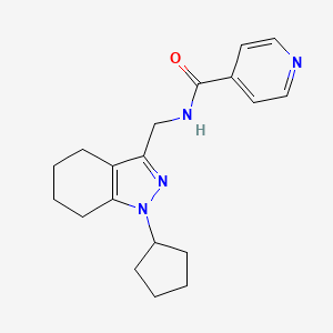 molecular formula C19H24N4O B2552466 N-((1-cyclopentyl-4,5,6,7-tetrahydro-1H-indazol-3-yl)methyl)isonicotinamide CAS No. 1448130-23-1
